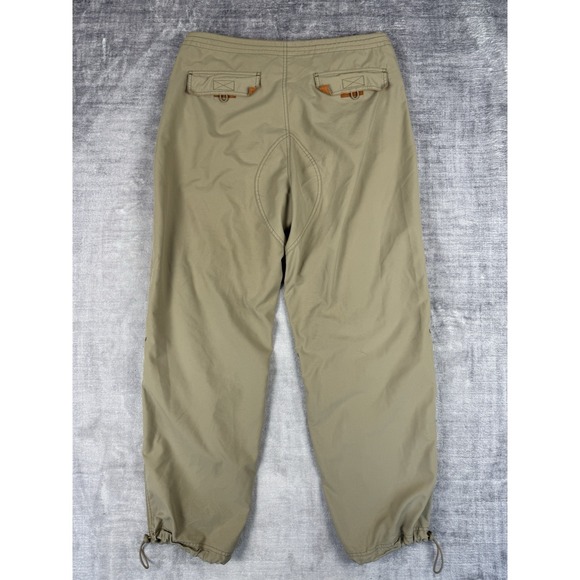 GAP Pants Mens Large Beige Y2K Windbreaker Nylon Baggy Utility Paratrooper Cargo - Picture 2 of 16